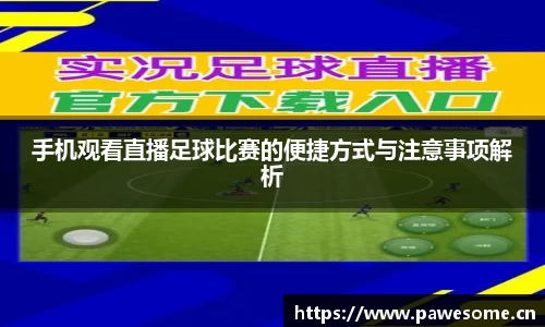 手机观看直播足球比赛的便捷方式与注意事项解析
