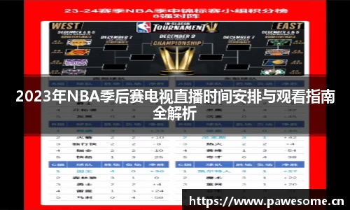 2023年NBA季后赛电视直播时间安排与观看指南全解析